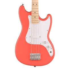 Squier Sonic⢠Bronco⢠Bass - Maple Fingerboard - White Pickguard - Tahitian Coral