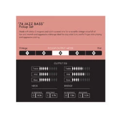 Fender Pure Vintage '74 Jazz Bass® Pickup Set, Black (2) -Guitar Instrument Store 09922430003