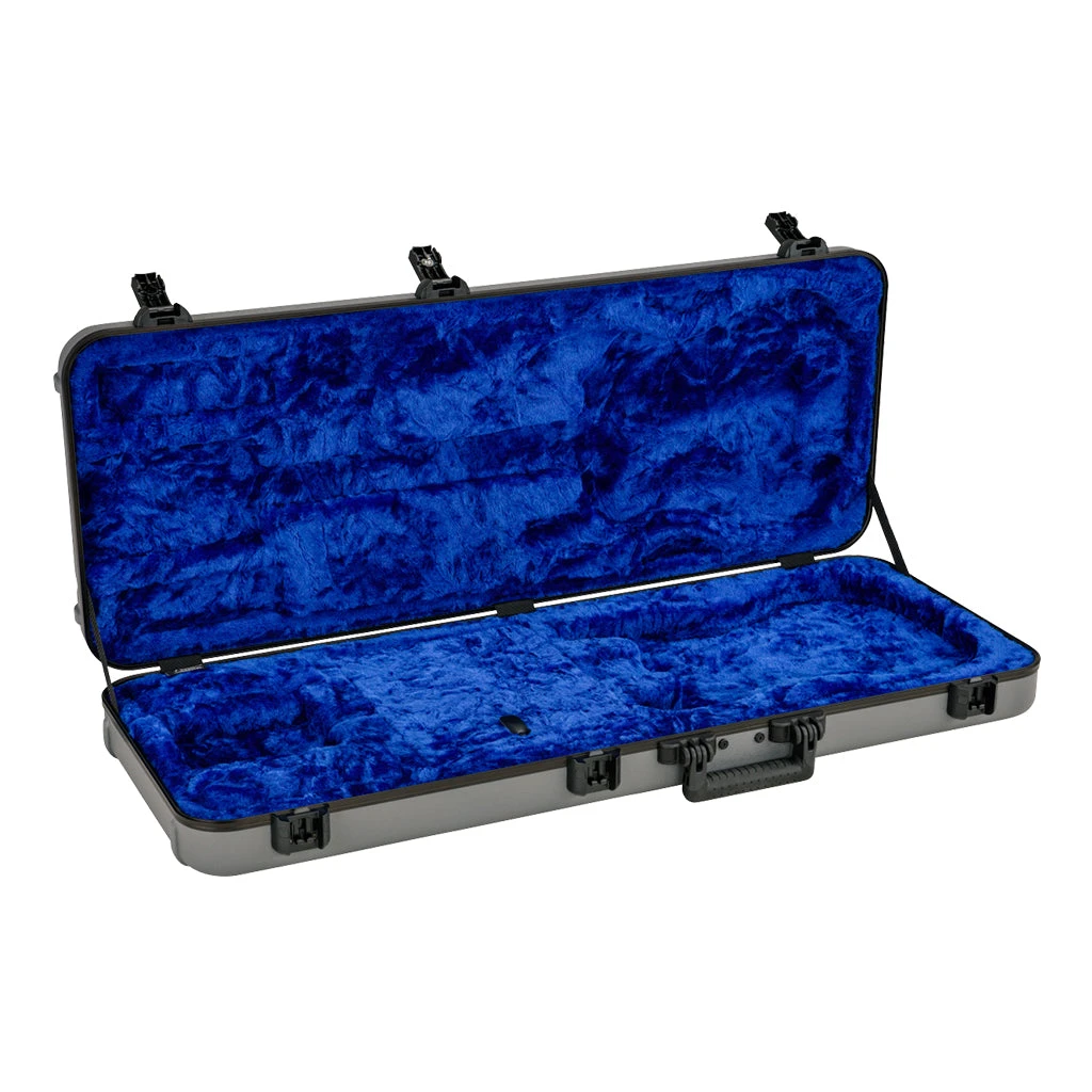 Fender Deluxe Molded Strat/Tele - Silver/Blue 2 Fender Deluxe Molded Strat/Tele - Silver/Blue - Image 2