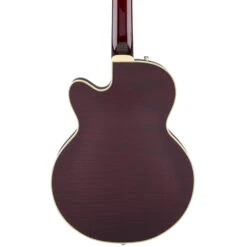 Gretsch G6659TFM Players Edition Broadkaster Junior - Tiger Flame Maple Dark Cherry Stain -Guitar Instrument Store 2401700877 gtr back 001 rl Cropped