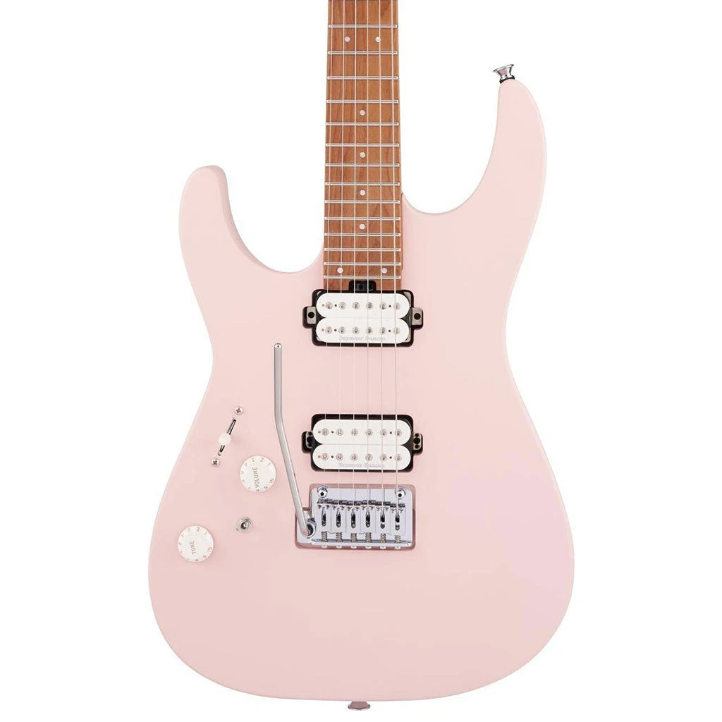 Charvel - Pro-Mod DK24 HH 2PT CM LH - Caramelized Fingerboard - Satin Shell Pink 1 Charvel - Pro-Mod DK24 HH 2PT CM LH - Caramelized Fingerboard - Satin Shell Pink