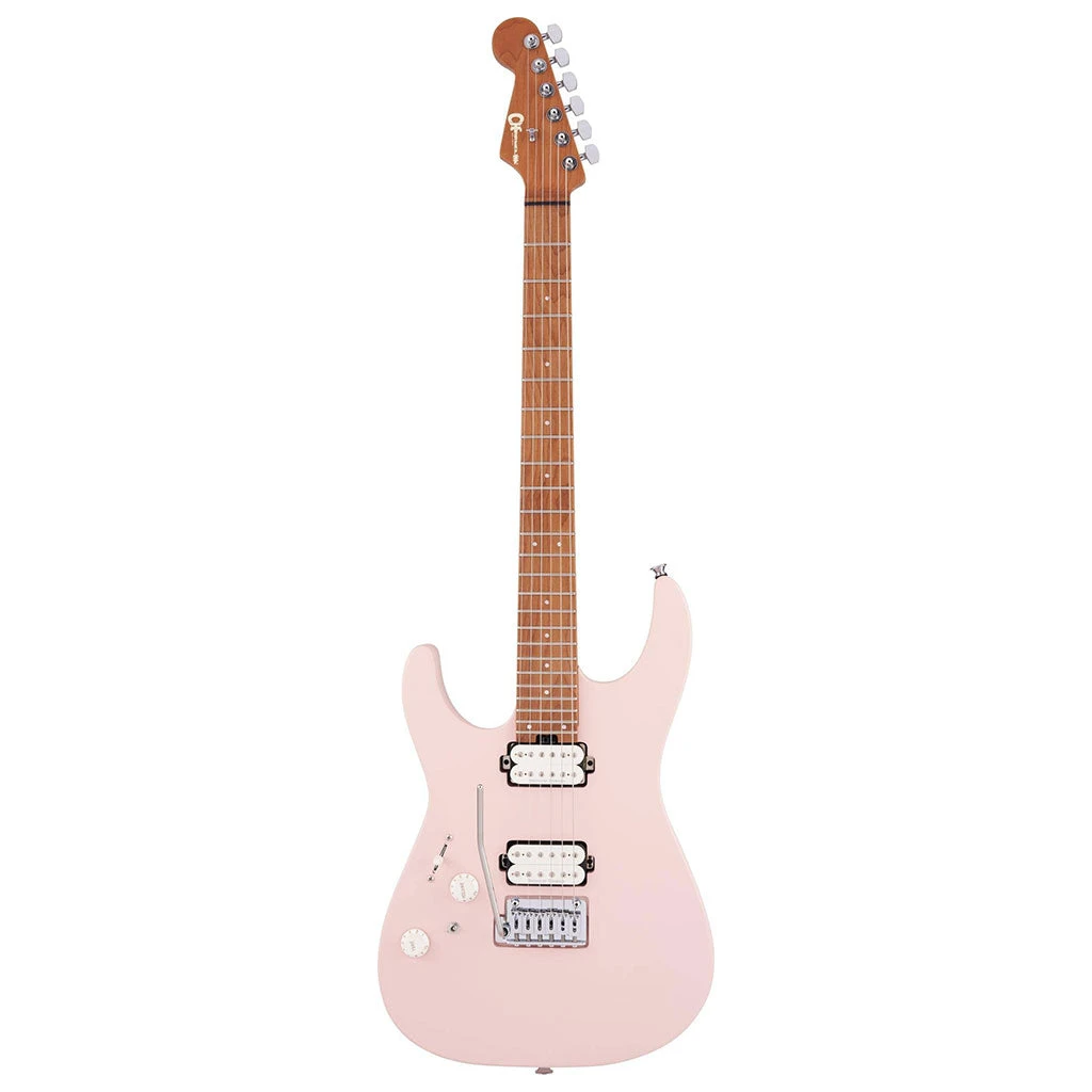Charvel - Pro-Mod DK24 HH 2PT CM LH - Caramelized Fingerboard - Satin Shell Pink 2 Charvel - Pro-Mod DK24 HH 2PT CM LH - Caramelized Fingerboard - Satin Shell Pink - Image 2