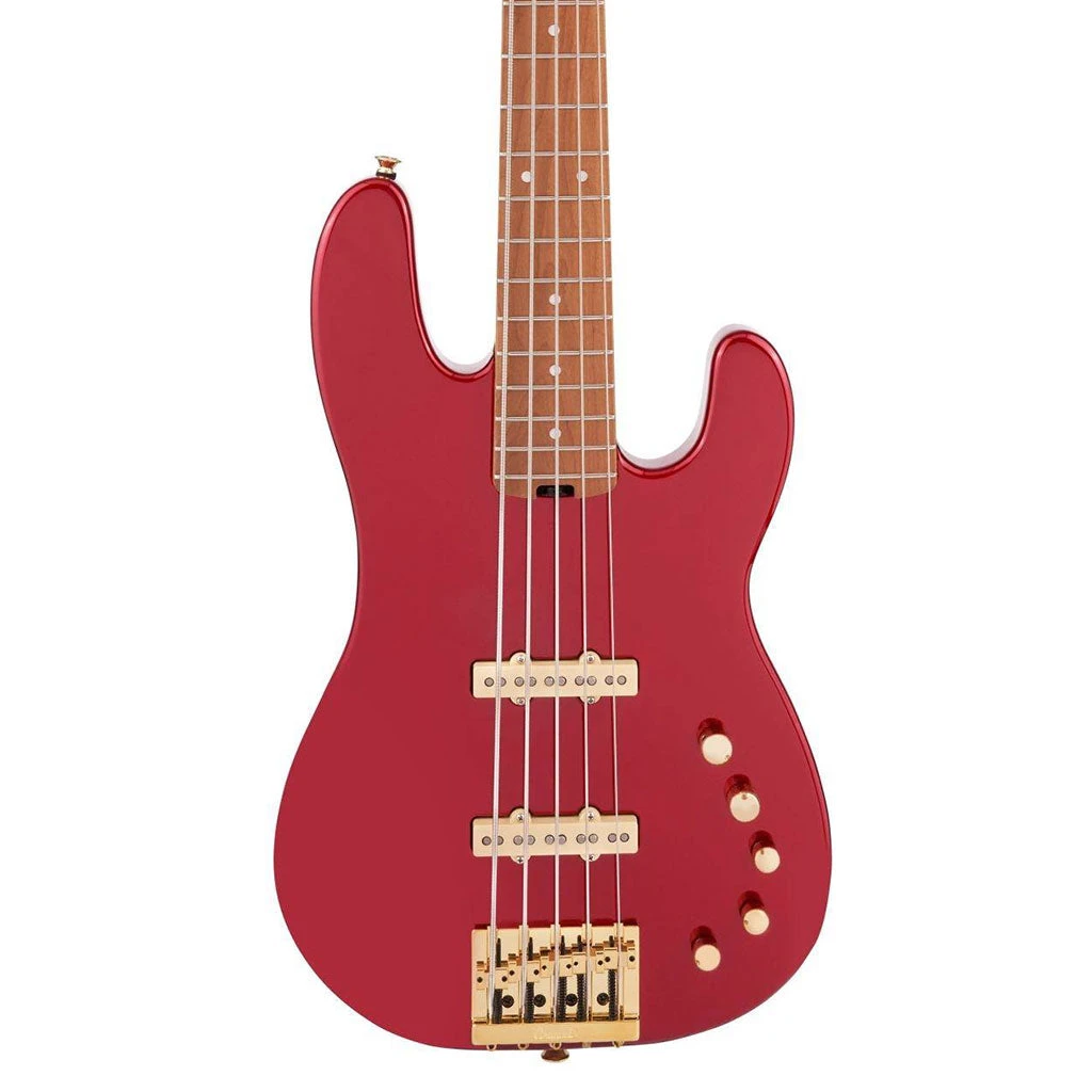 Charvel - Pro-Mod San Dimas® Bass JJ V - Caramelized Maple Fingerboard - Candy Apple Red 1 Charvel - Pro-Mod San Dimas® Bass JJ V - Caramelized Maple Fingerboard - Candy Apple Red
