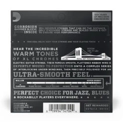 D'Addario - ECG24 - Chrome Jazz Light 11-50 Flat Wound - Electric Guitar Strings -Guitar Instrument Store 2 4a477f9b 0bbb 4874 9809 9c2cf27535b3