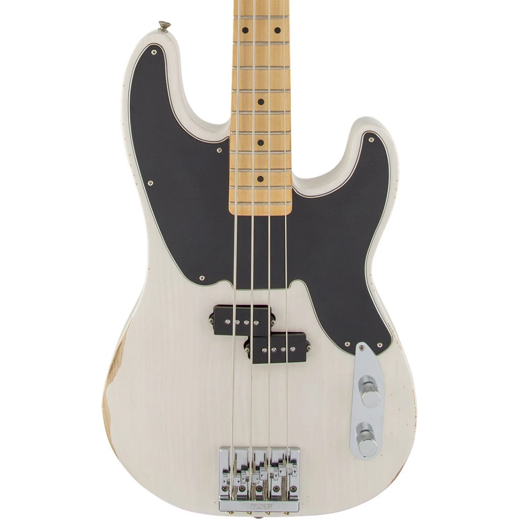 Fender Roadworn Mike Dirnt Precision Bass - White Blonde - Maple Fretboard 1 Fender Roadworn Mike Dirnt Precision Bass - White Blonde - Maple Fretboard