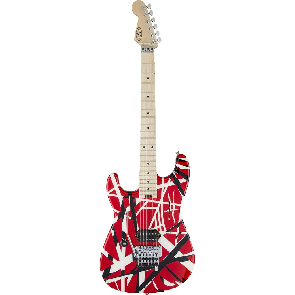 EVH Striped Series Left Handed - Red Black White 2 EVH Striped Series Left Handed - Red Black White - Image 2