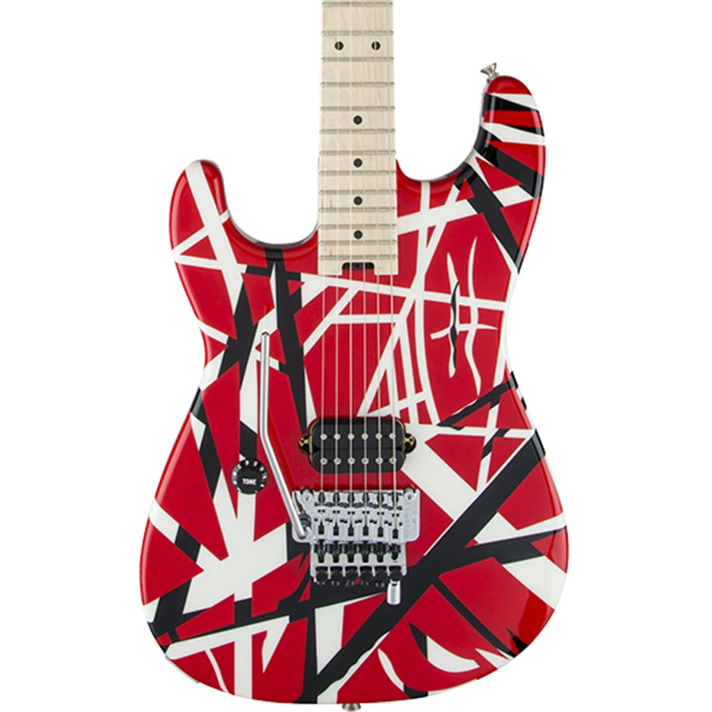 EVH Striped Series Left Handed - Red Black White 1 EVH Striped Series Left Handed - Red Black White