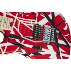 EVH Striped Series Left Handed - Red Black White 13 EVH Striped Series Left Handed - Red Black White -Guitar Instrument Store 5107912503 gtr frtbdydtl 001 nr