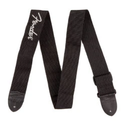 Fender - 2" Black Poly Strap W/ Grey Fender® Logo