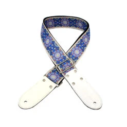 DSL JAC20-SAL-BLUE Strap 2" Jacquard Weave Blue/White