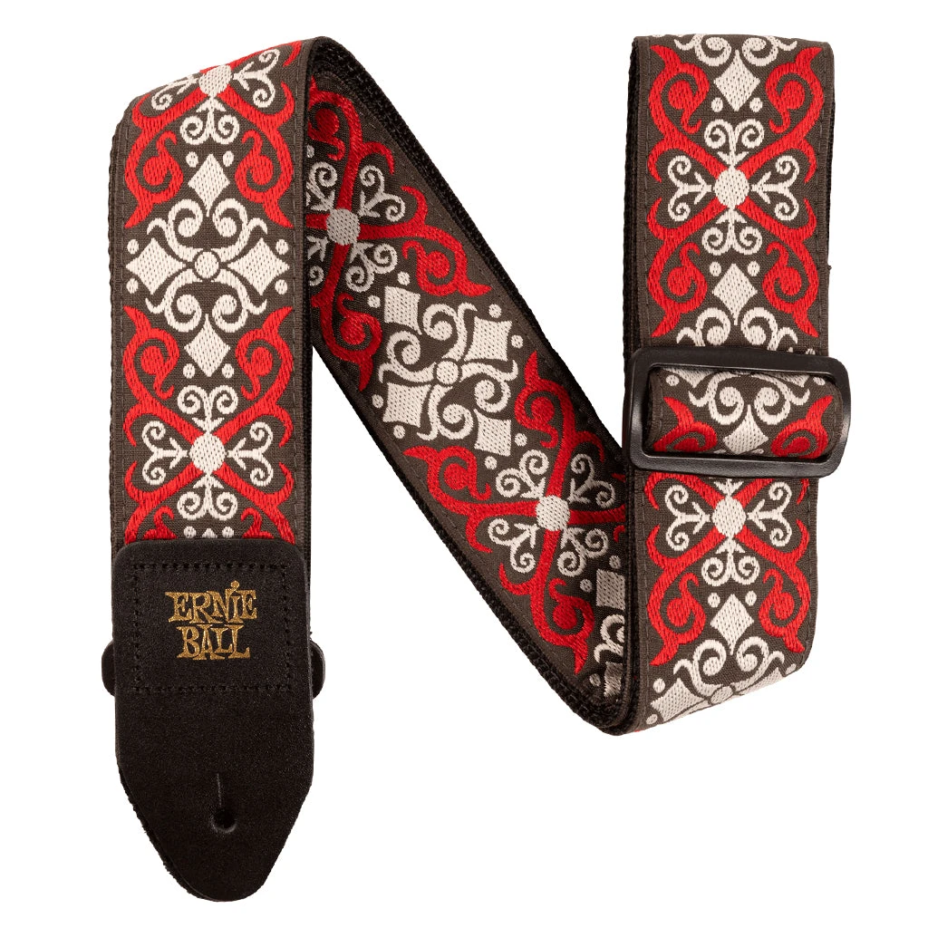 Ernie Ball - Jacquard Strap - Red Trellis | Guitar Accessories | P04695 1 Ernie Ball - Jacquard Strap - Red Trellis | Guitar Accessories | P04695