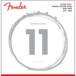 Fender Super 250 Guitar Strings, Nickel Plated Steel, Ball End, 250M Gauges .011-.049, (6)