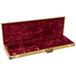 Fender Classic Series Wood Case Precision/Jazz Bass - Tweed -Guitar Instrument Store fender bass tweed case 2