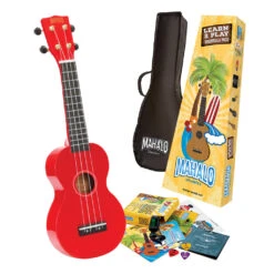 Mahalo Rainbow Essentials Uke Pack - Red