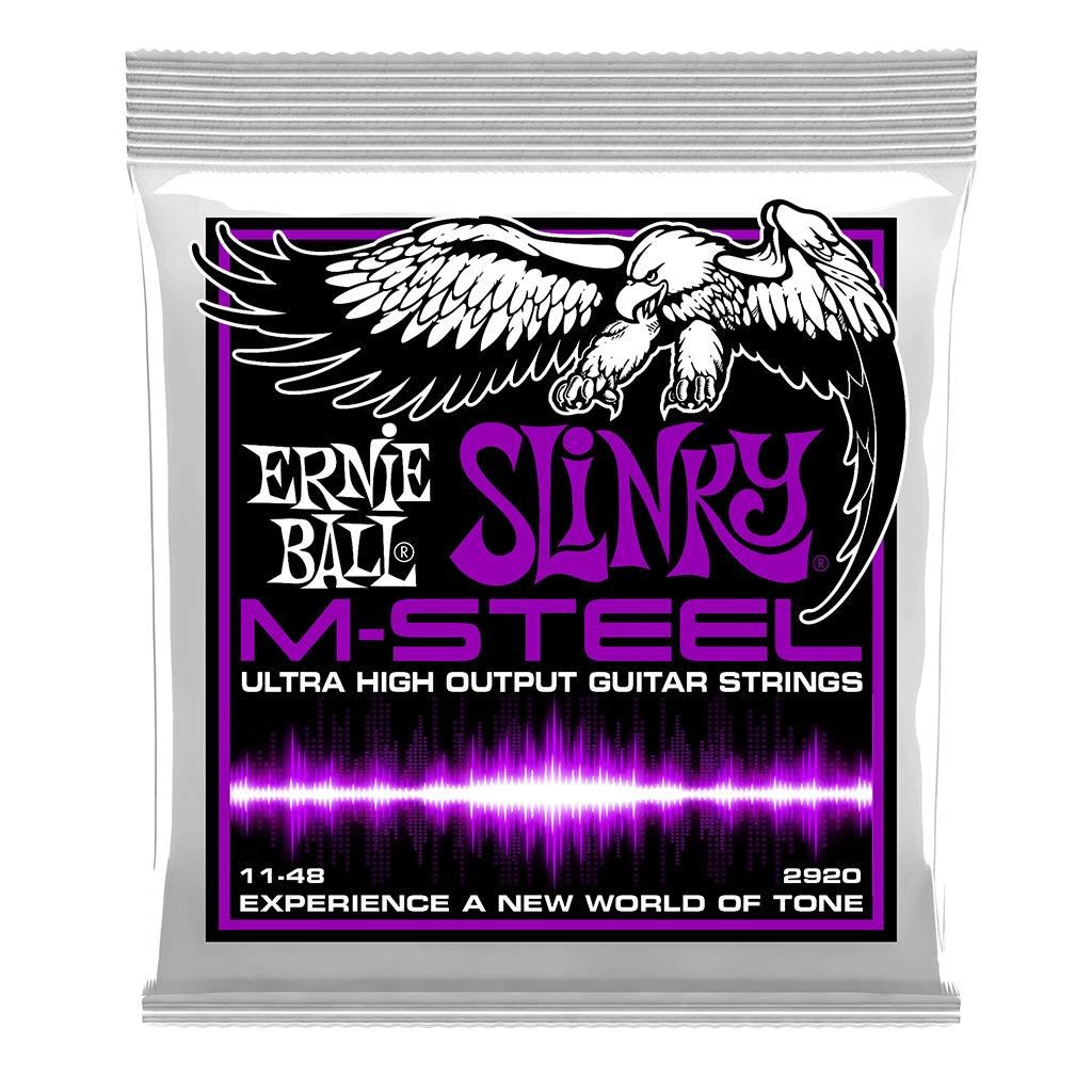 Ernie Ball E2920 - M-Steel Power Slinky 11-48 Electric Guitar Strings | Fretted Instrument Strings | P02920 1 Ernie Ball E2920 - M-Steel Power Slinky 11-48 Electric Guitar Strings | Fretted Instrument Strings | P02920