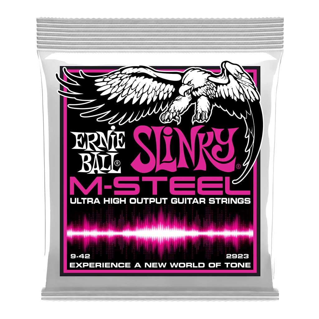 Ernie Ball E2923 - M-Steel Super Slinky 9-42 Electric Guitar Strings | Fretted Instrument Strings | P02923 1 Ernie Ball E2923 - M-Steel Super Slinky 9-42 Electric Guitar Strings | Fretted Instrument Strings | P02923