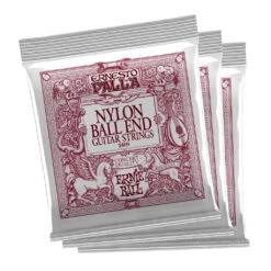 Ernie Ball Ernesto Palla Black And Gold Ball End Nylon Classical Guitar Strings 3 Pack | Fretted Instrument Strings | P03409