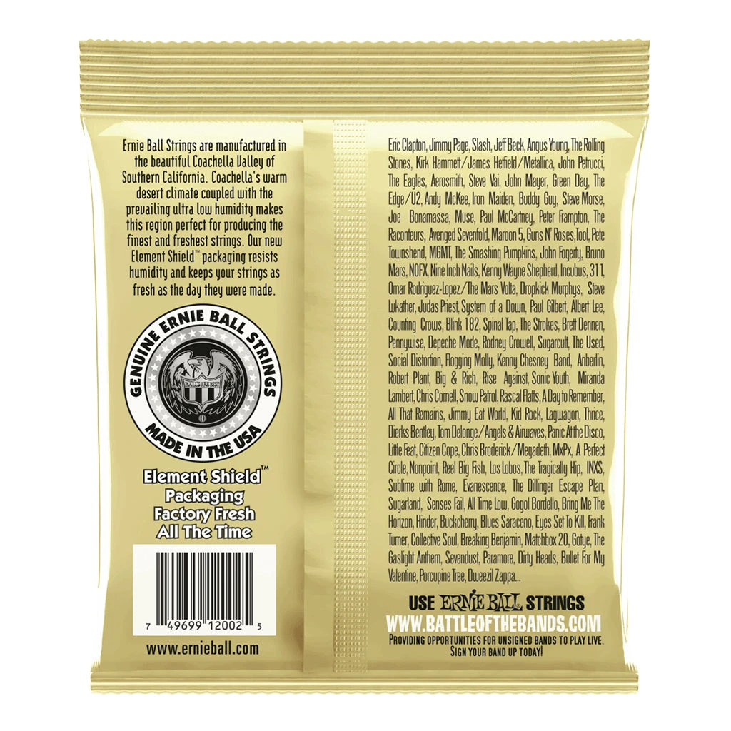 Ernie Ball Earthwood Rock And Blues With Plain G Phosphor Bronze 10/52 Acoustic Guitar Strings 3 Pack | Fretted Instrument Strings | P03551 2 Ernie Ball Earthwood Rock And Blues With Plain G Phosphor Bronze 10/52 Acoustic Guitar Strings 3 Pack | Fretted Instrument Strings | P03551 - Image 2