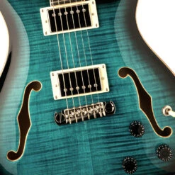 PRS SE Hollowbody II Piezo - Peacock Blue Burst -Guitar Instrument Store prshbiipb5
