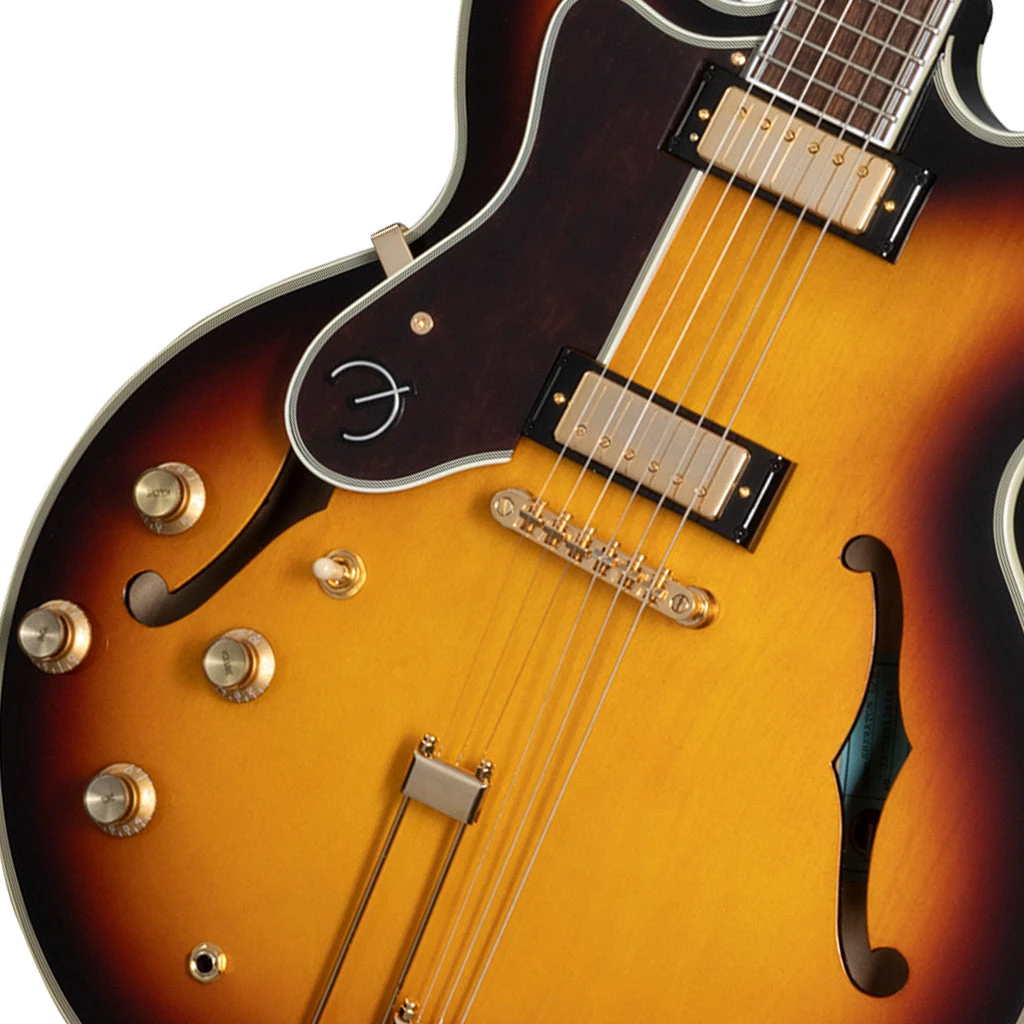Epiphone Sheraton Frequensator Vintage Sunburst LH 6 Epiphone Sheraton Frequensator Vintage Sunburst LH - Image 6