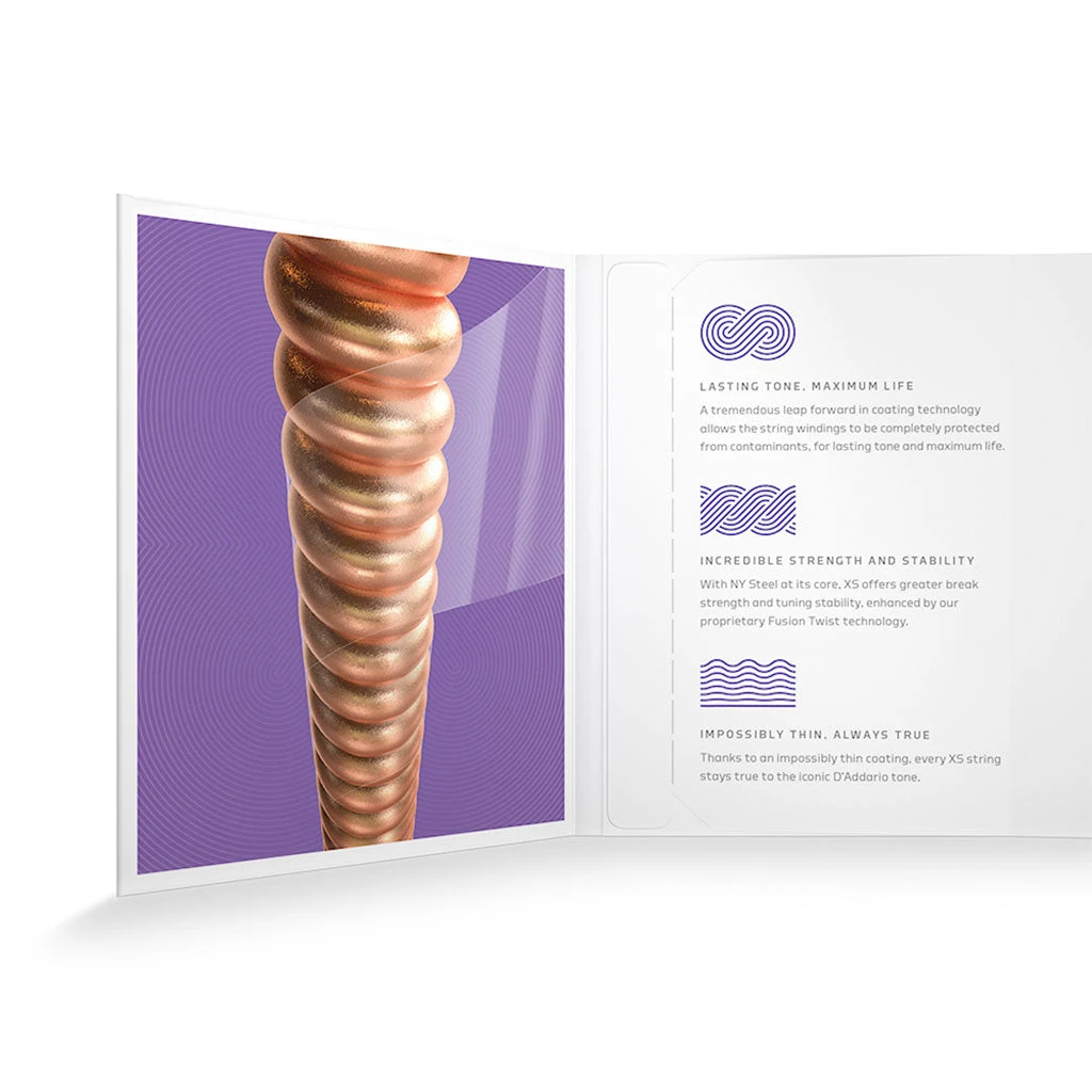 D'Addario XS Phosphor Bronze Acoustic Guitar Strings - 11-52 2 D'Addario XS Phosphor Bronze Acoustic Guitar Strings - 11-52 - Image 2